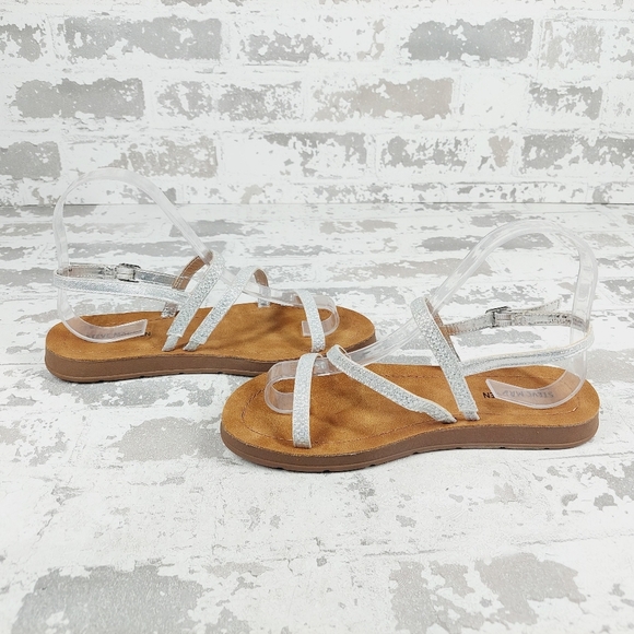 NEW Steve Madden Tan Silver Buckle Strappy Summer Sandals F764 - Picture 8 of 12